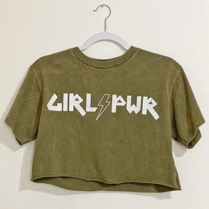 Girl Power Crop Top Shirt